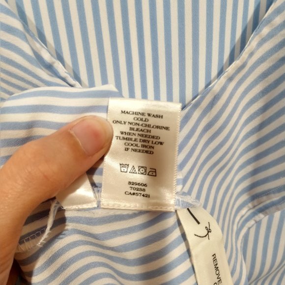 Ann Taylor Striped Ruffle Tank Top Blouse Size XS - Picture 10 of 11